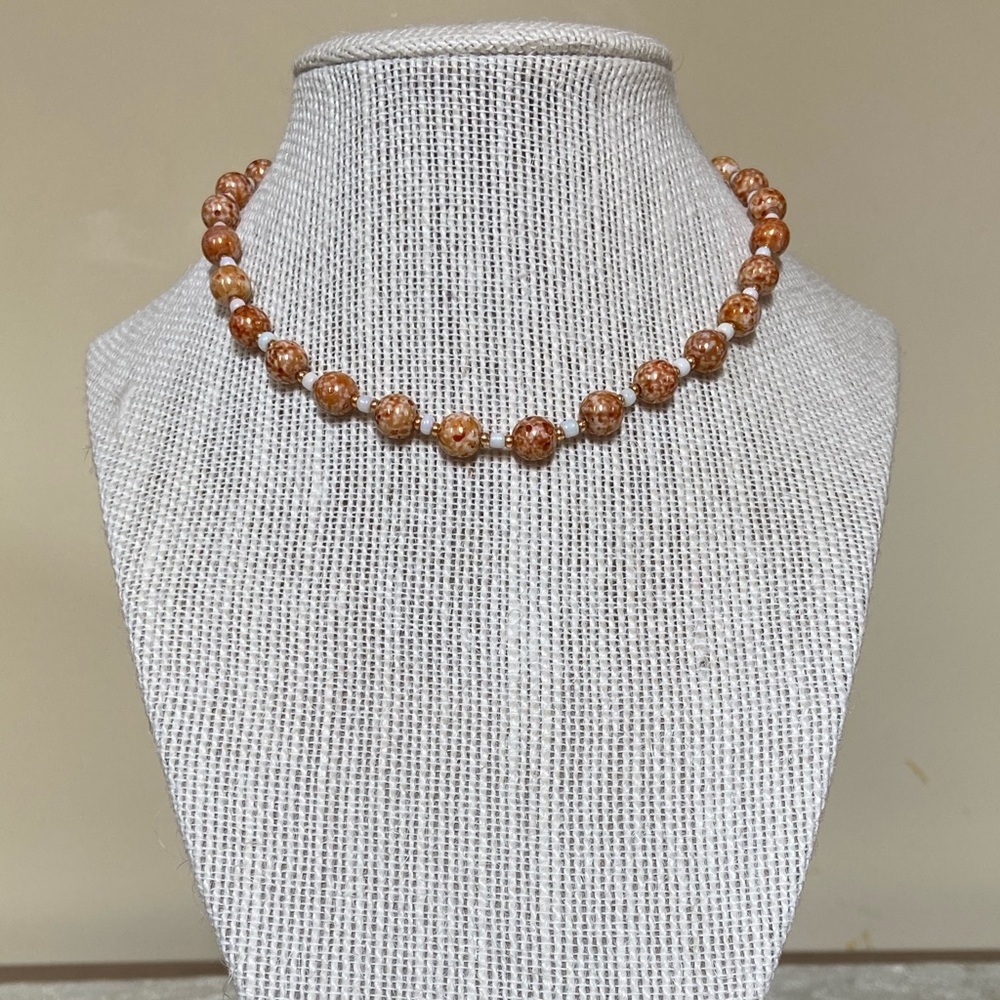 Handmade beaded choker